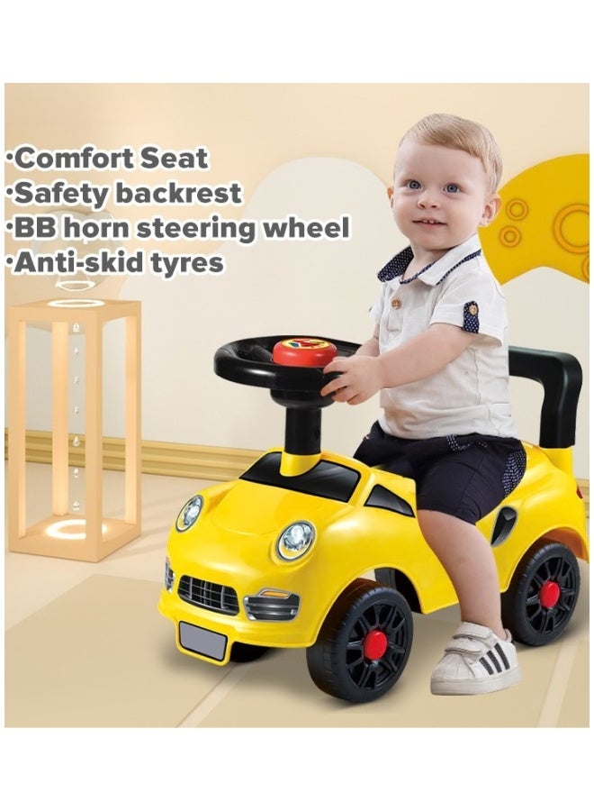 DAT Baby Ride-On Push Car for Toddlers with Safety Backrest, Horn Steering Wheel & Anti-Skid Tyres – 50×21.5×32cm - Image 3